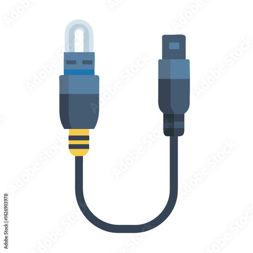 USB Cable Illustration: Data Transfer and Connection