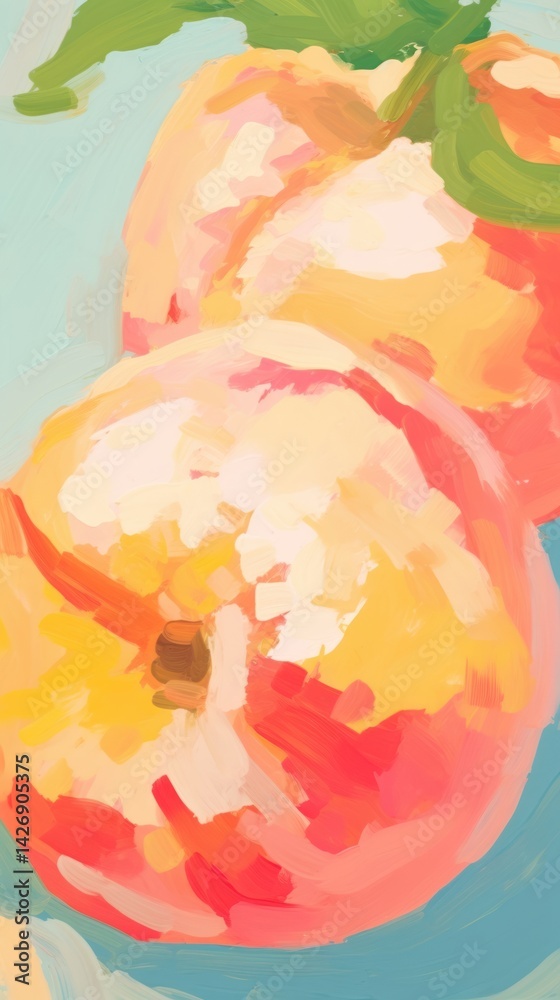 Fototapeta premium Peach painting art backgrounds.