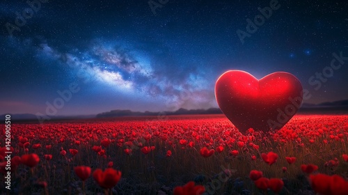 Obraz na płótnie heart and red flowerheart and red flower w salonie