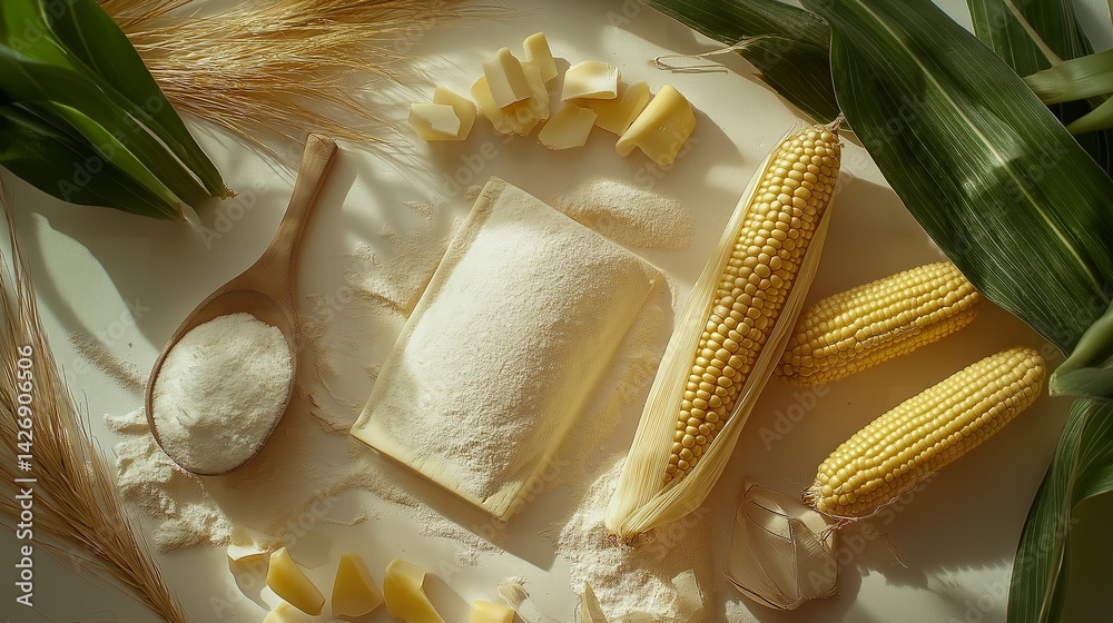 ripe corn in the garden