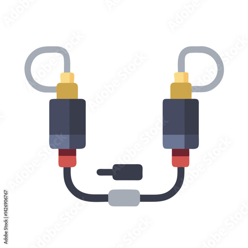 Illustration of a data cable with two connectors