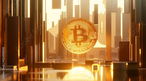 bitcoin and virtual technology background.