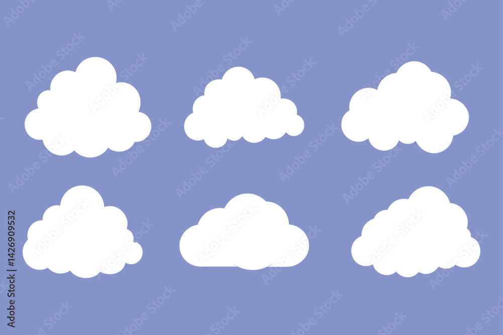 vector clouds set vector clouds set