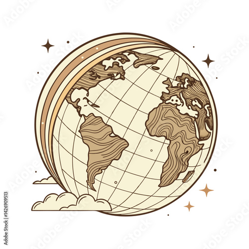 earth planet illustration design  
planet earth globe graphic  
earth planet environment concept  
realistic earth planet artwork  