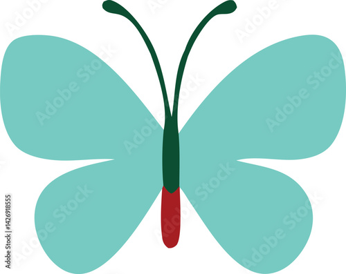 vibrant illustration of butterfly with blue wings