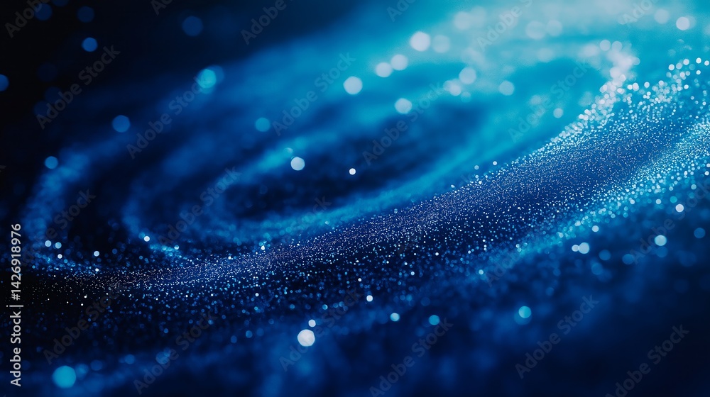 abstract fractal blue background