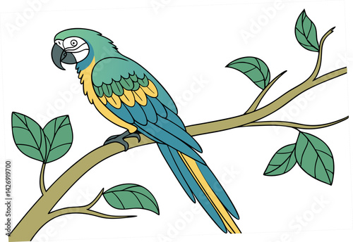 parrot on branch
