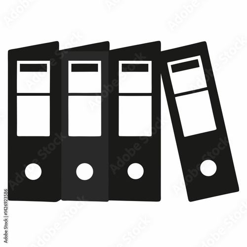 row of folders