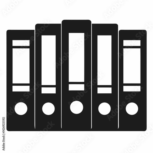 folders on white background