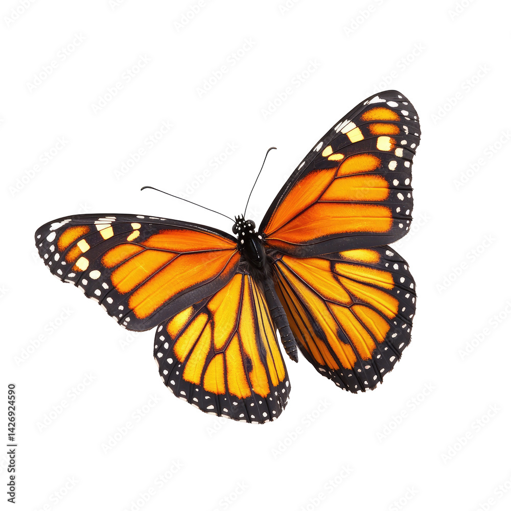 Fototapeta premium Monarch Butterfly in Flight