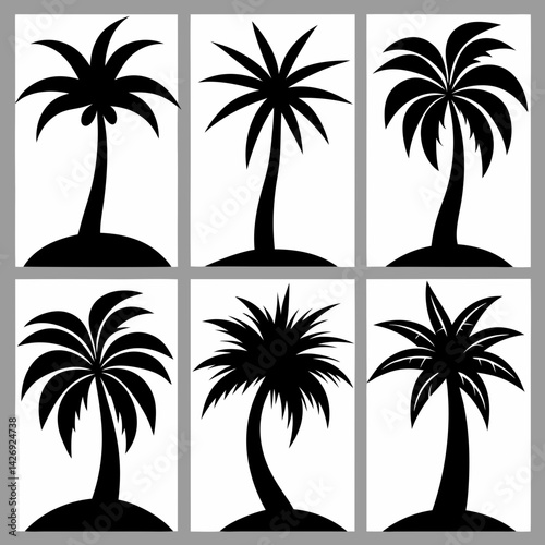 set of palms