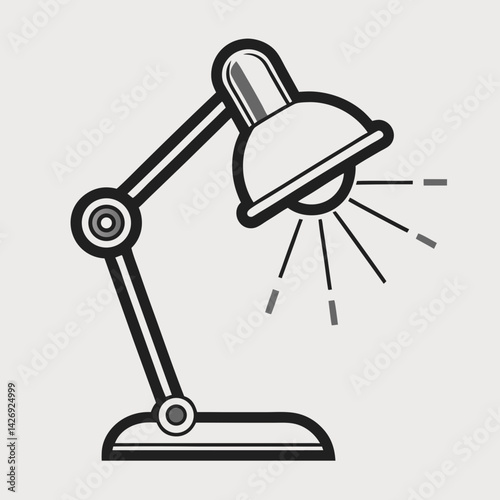 vector drawing of a lamp