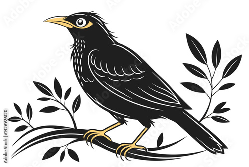 vector illustration of a bird