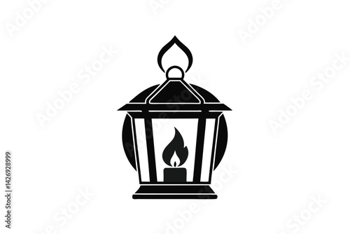 oil lamp isolated on white