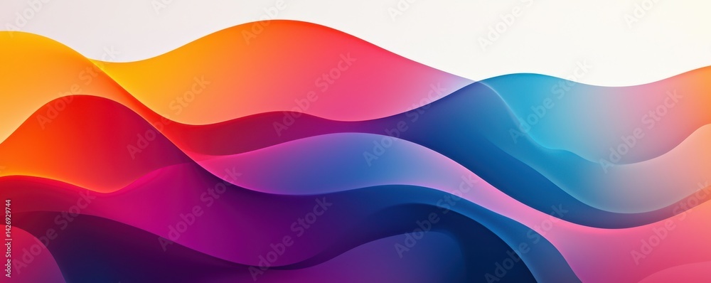 Fototapeta premium Abstract colorful gradient waves in a modern and vibrant digital style