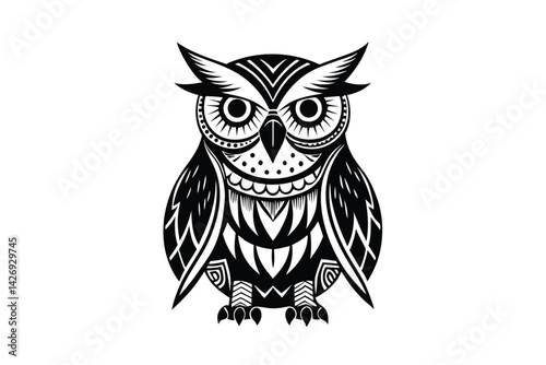 owl on white