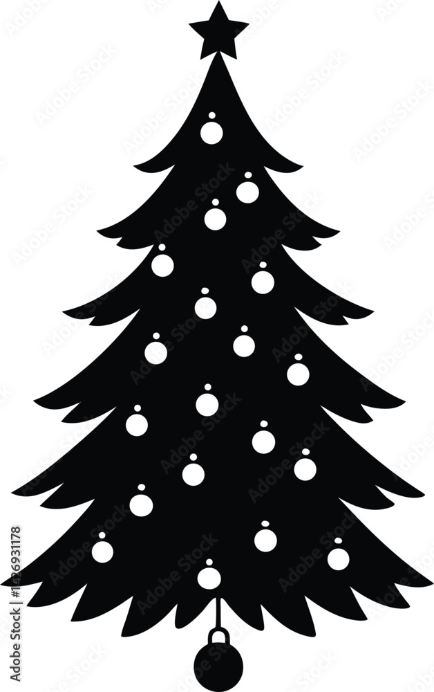 Obraz premium christmas tree vector illustration
