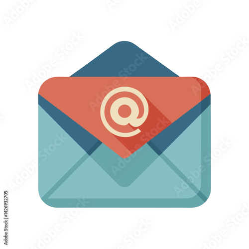 Flat Design Vector Icon of an Email