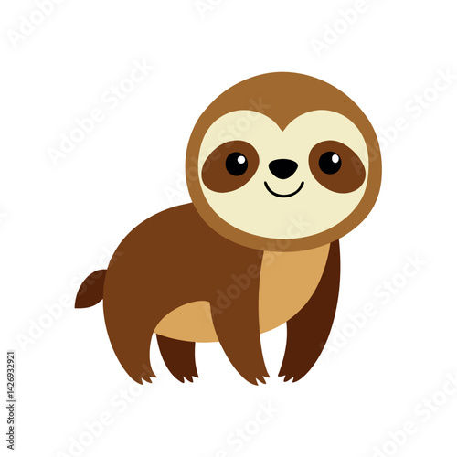 Baby Sloth Color Vector