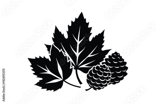 vector illustration of a branch of a pineapple