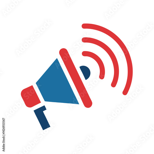 Loudspeaker and WiFi Signal Combined Icon