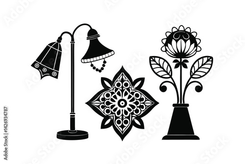 set of lamps