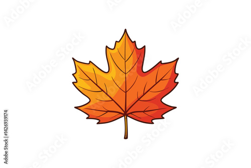 maple leaf isolated on white