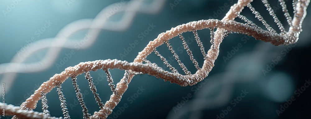 Discovering the intricacies of DNA structure with detailed visualization of the double helix under soft lighting Discovering the intricacies of DNA structure with detailed visualization of the double helix under soft lighting