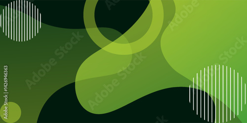 Abstract green color background. Dynamic shapes composition. Eps10 vector