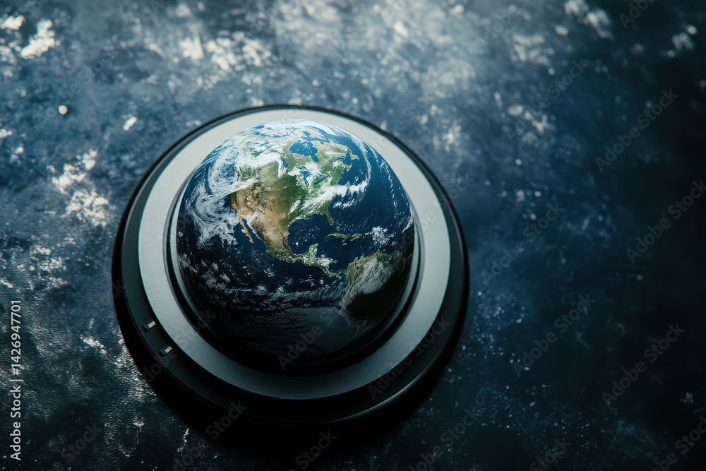Global interaction with off button and geometric shapes illustrating connectivity and technology, off button and shapes over globe Global interaction with off button and geometric shapes illustrating connectivity and technology, off button and shapes over globe