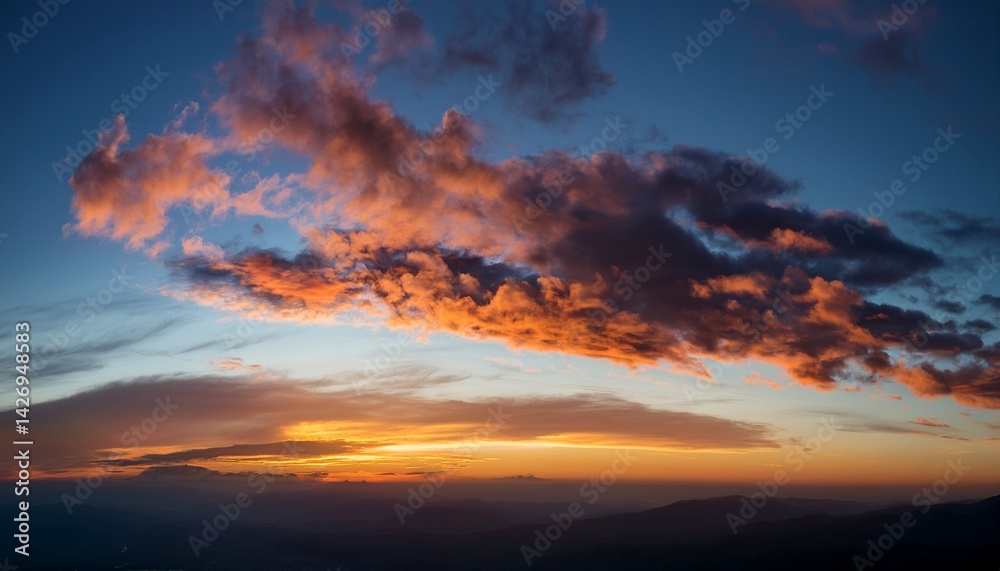 Obraz premium vibrant sunset clouds on a transparent background