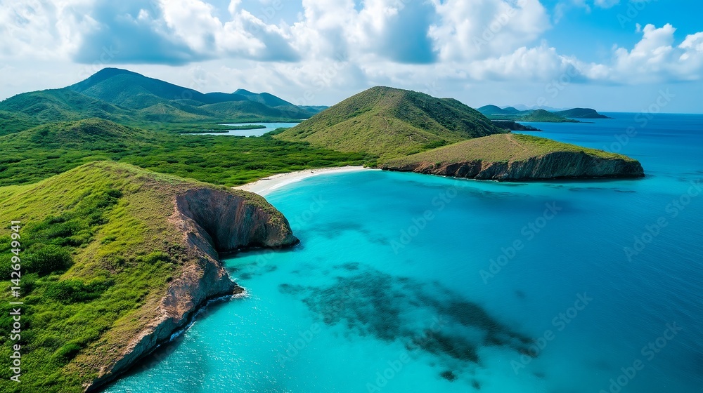 beautiful view of the sea and islands