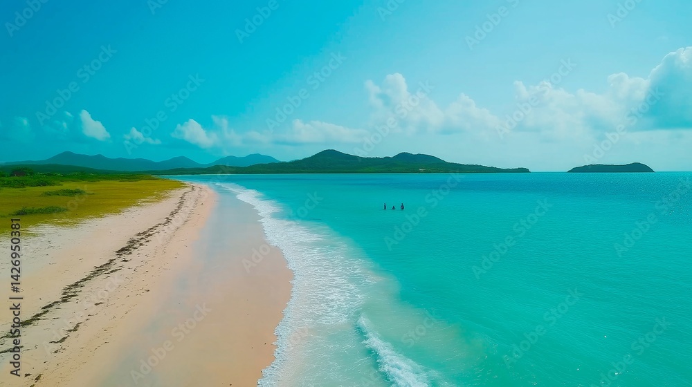 beautiful view of the sea and islands