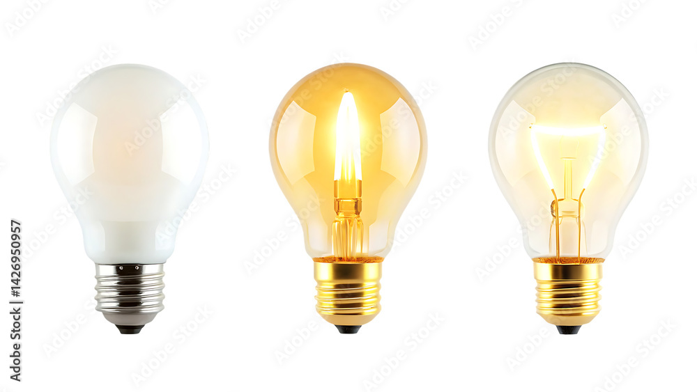 light bulb isolated on white background PNG. GENERATIVE AI light bulb isolated on white background PNG. GENERATIVE AI