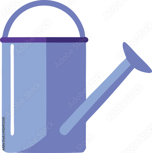 Purple Watering Can for gardening Illustration with a Unique Artistic Design