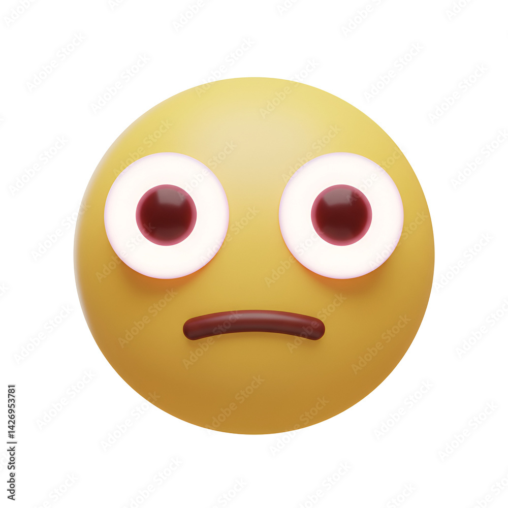 Fototapeta premium Bright Eye Rings, Neutral Mouth.