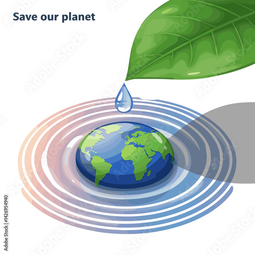 Save our planet with a water drop on Earth