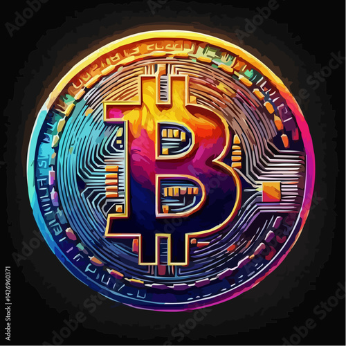 
representation of a bitcoin coin with a transparent background 61