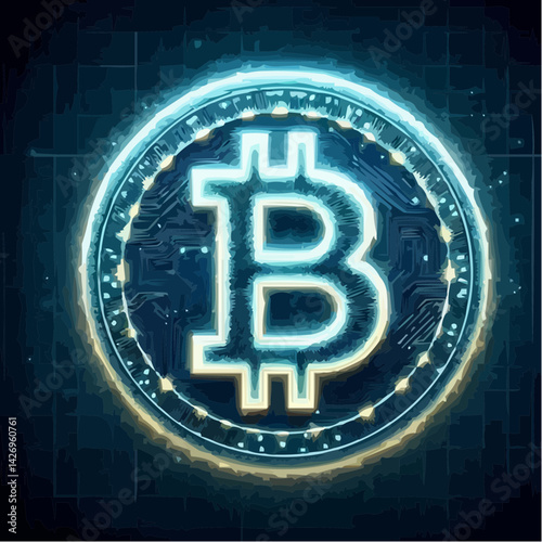 
representation of a bitcoin coin with a transparent background 27