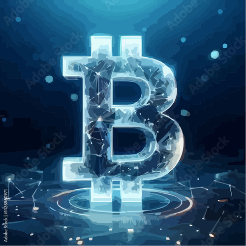 
representation of a bitcoin coin with a transparent background 9