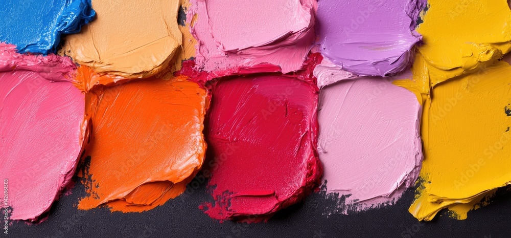 Colorful abstract paint swatches background texture arts and crafts decorative graphic elements Colorful abstract paint swatches background texture arts and crafts decorative graphic elements