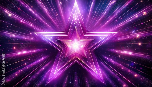 Wallpaper Mural purple star background Torontodigital.ca