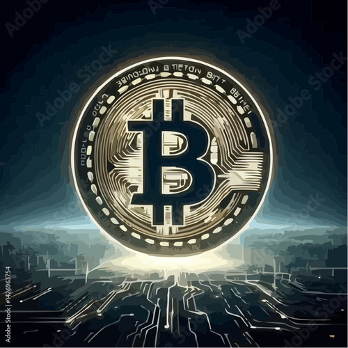 
modified biticoin image with visual details 46