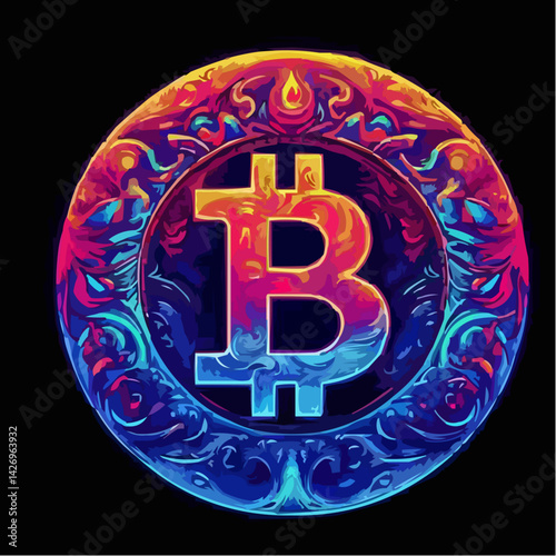 
modified biticoin image with visual details 30