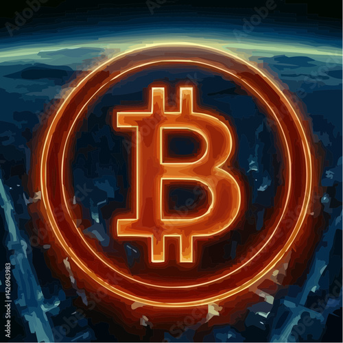 
modified biticoin image with visual details 25