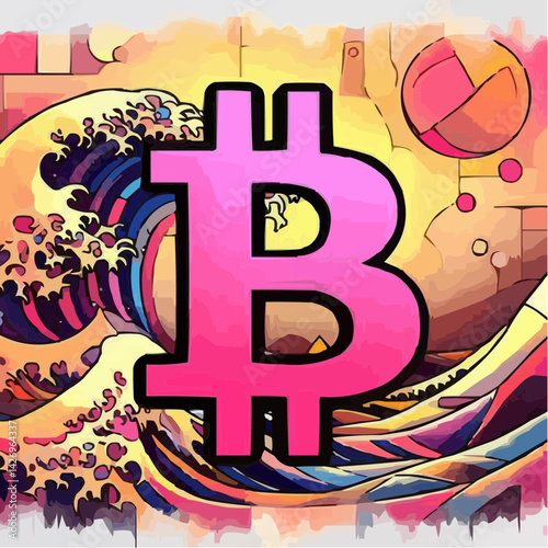 
artistic representation of a bitcoin coin 26