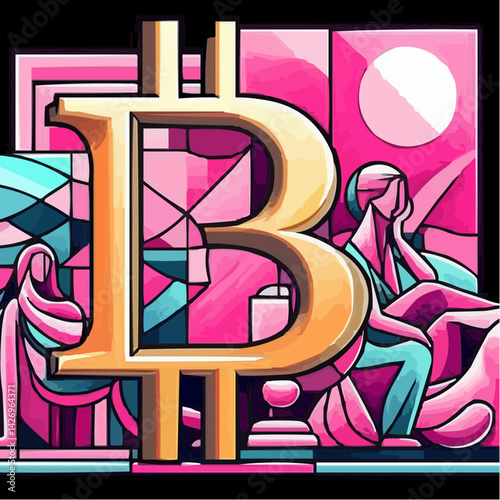 
artistic representation of a bitcoin coin 23
