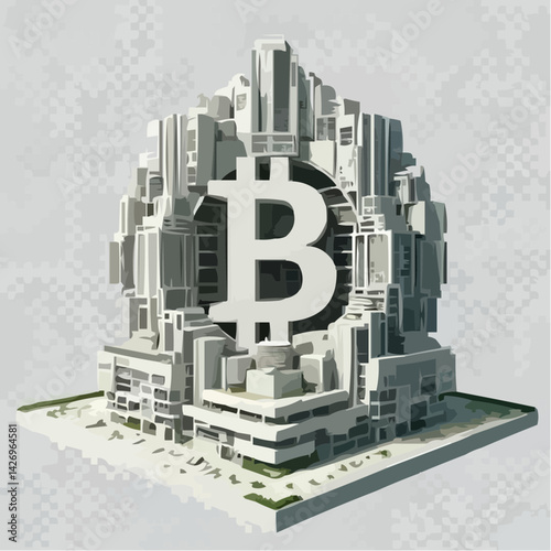
artistic representation of a bitcoin coin 3