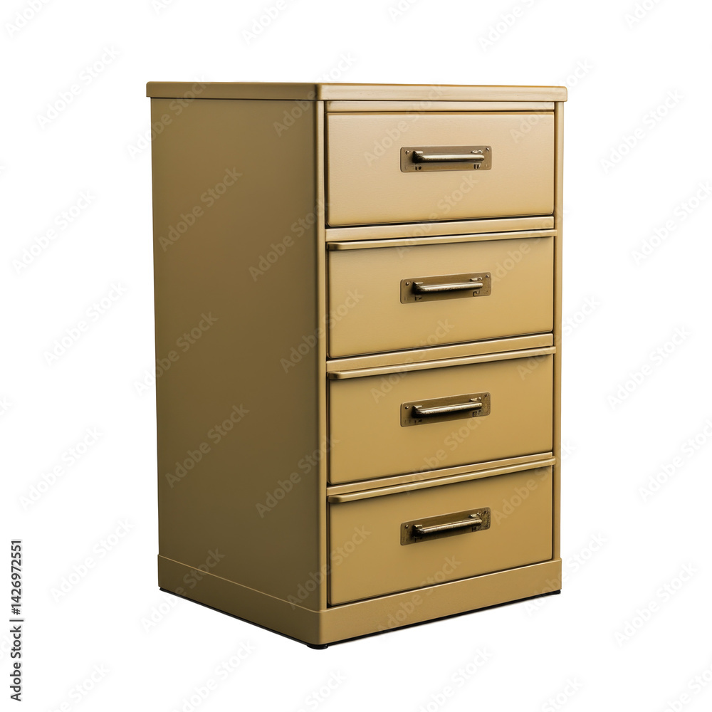 Office Filing Cabinet With Three Drawers Is isolated on a transparent background Office Filing Cabinet With Three Drawers Is isolated on a transparent background
