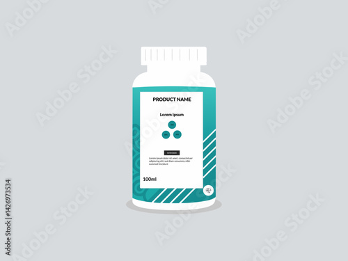  Product Bottle with Label fore Farm Animals in Medicine Bottles.